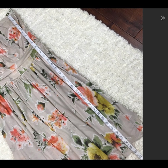 Mango Suit Floral Strapless Dress small - Picture 6 of 10